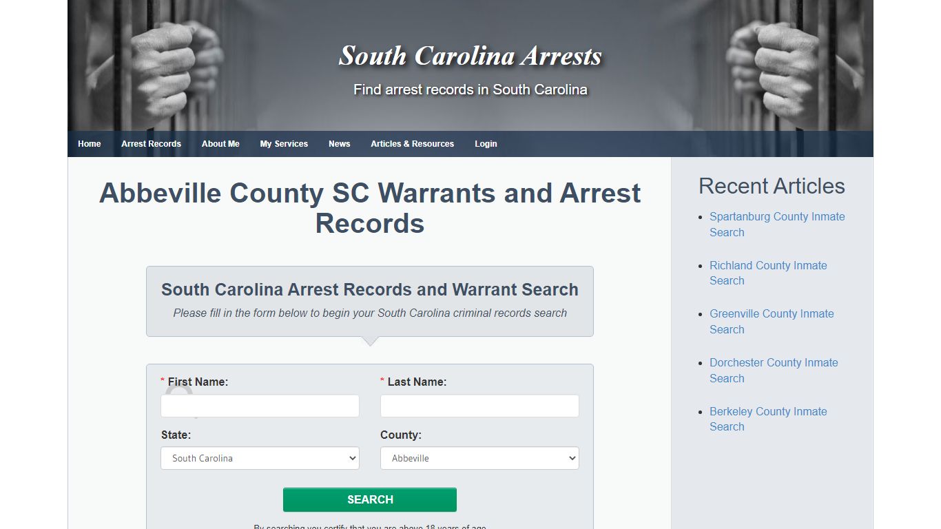Abbeville County SC Warrants and Arrest Records